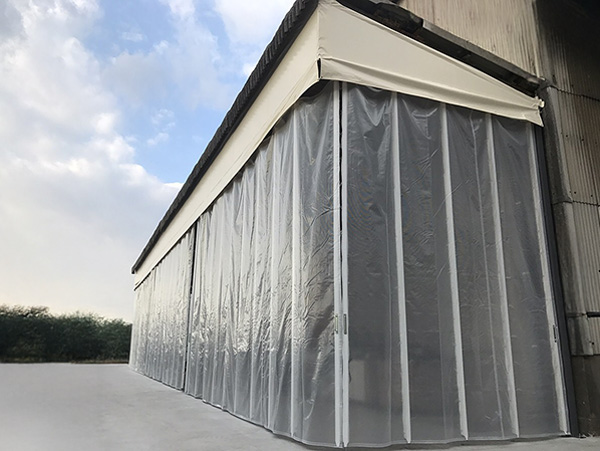 屋外_芯材カーテン①