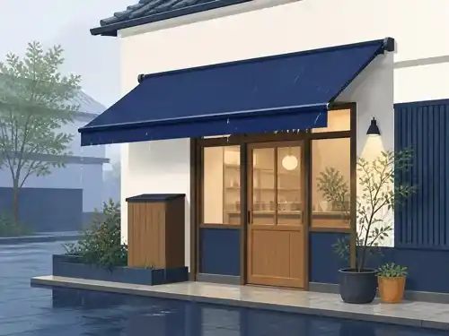 店舗入口のオーニングテントのイメージ
