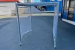 屋外用の大型固定フレーム移動式テント倉庫（キャスター付き）